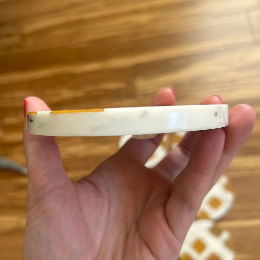 NWOT Anthropologie Peyton Coasters - Resin, Faux Marble and Gold